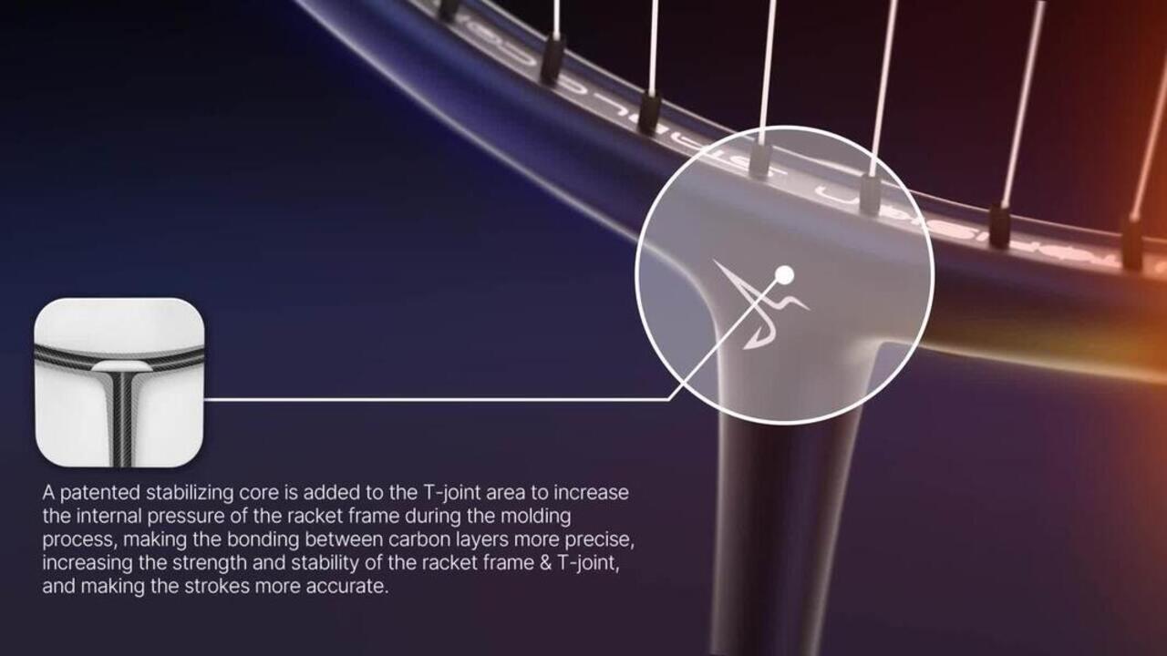 Badminton unstrung racket adult, BR Sensation 990 Pro Navy - Video 2