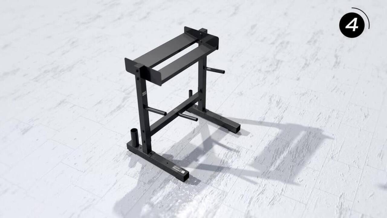 Weight Training Storage Rack for Bars and Weights - Video 2