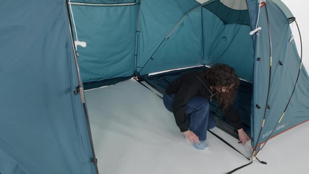 4-person, 2-bedroom camping tent, Arpenaz 4.2 - Video 2