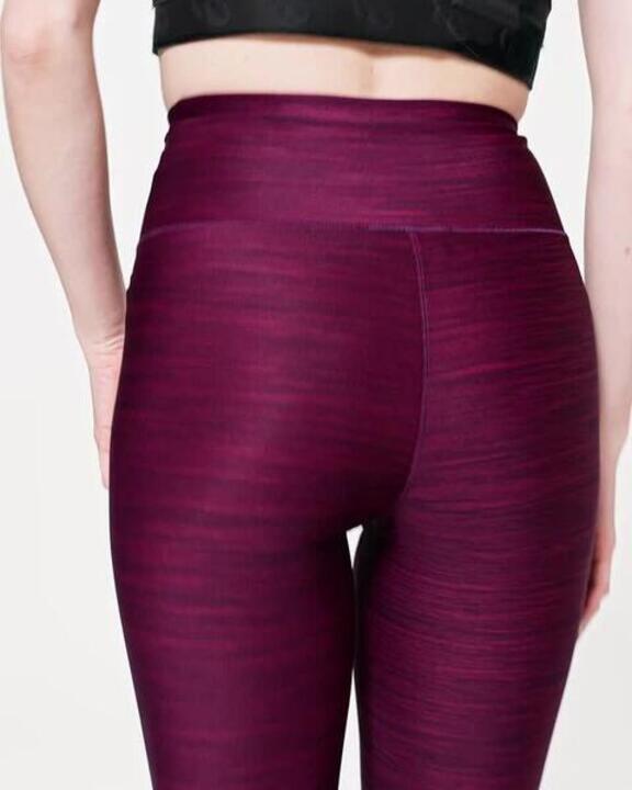 Women's High Waisted Fitness Leggings 100 - Grey - Video 2