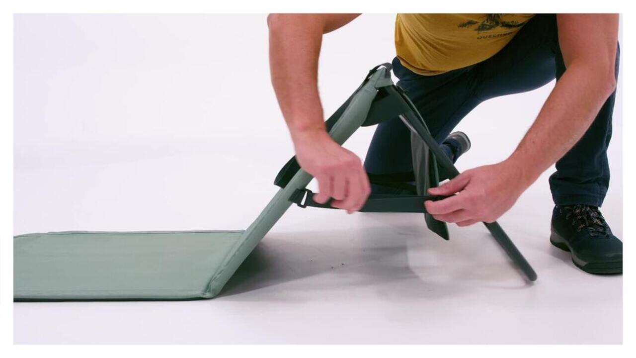 Camping rug, foldable, with reclinable backrest - Video 2