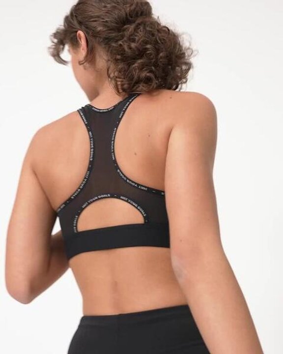 Moderate Support Fitness Zipped Sports Bra 540 - Black