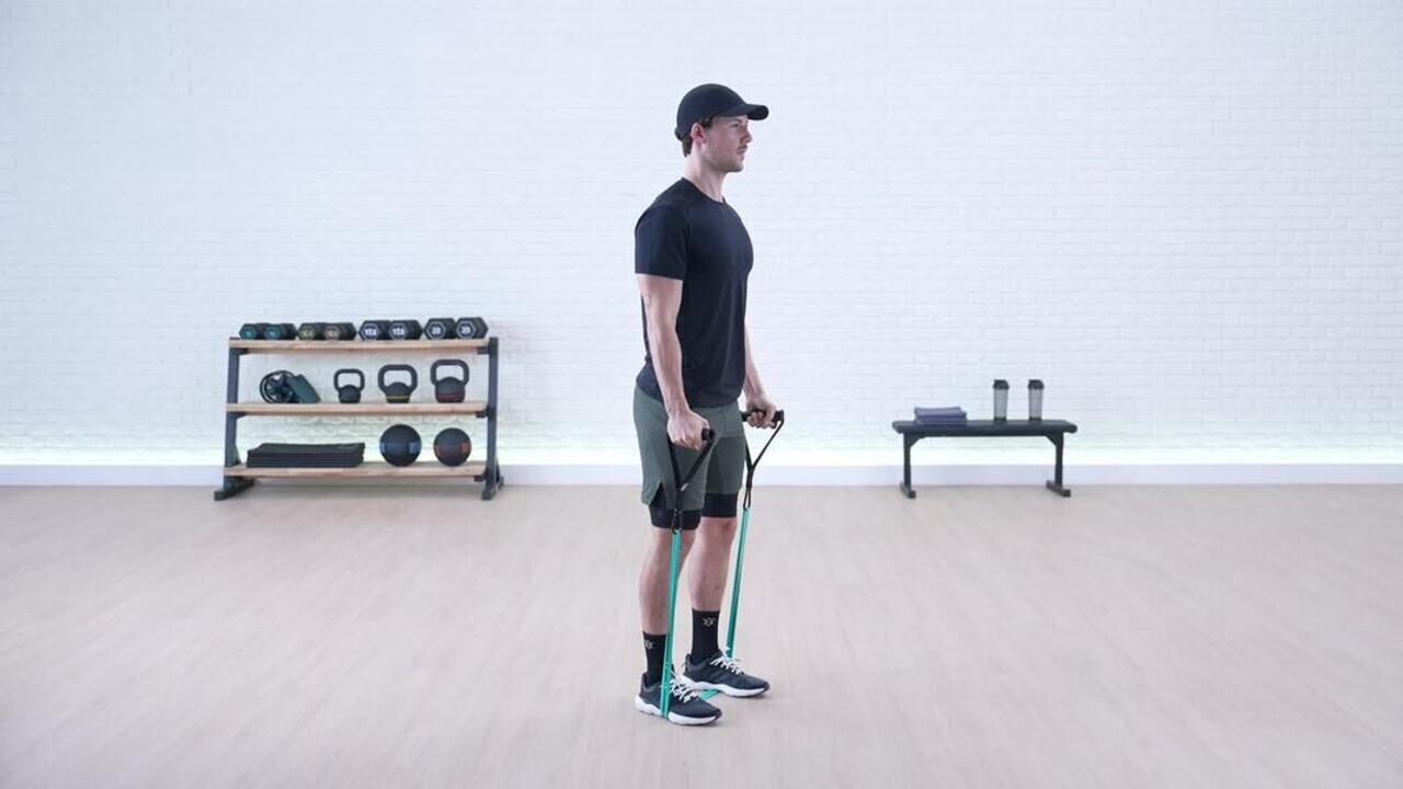 Bodybuilding Kit With Handles, Door Hanger and 15 kg Elastic - Resistance Kit - Video 2