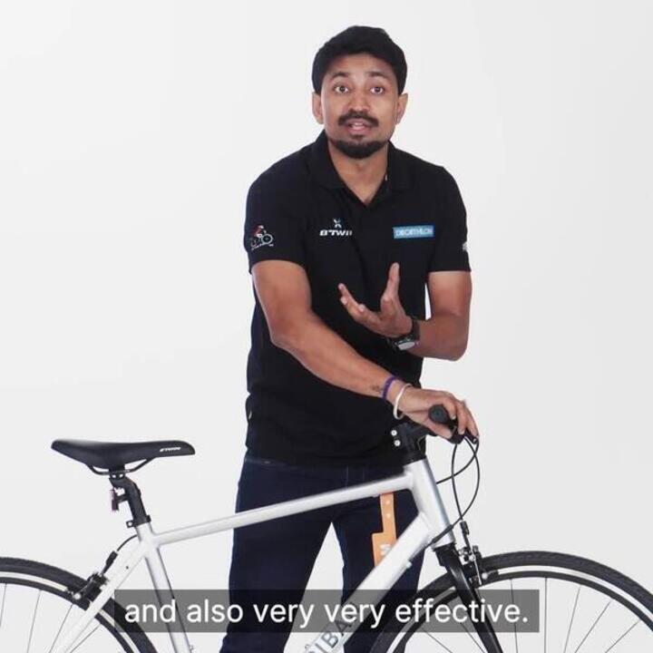 Road Bike Triban RC100 Flat Bar - Aluminium Frame, 7 Speed, Caliper Brakes - Video 2