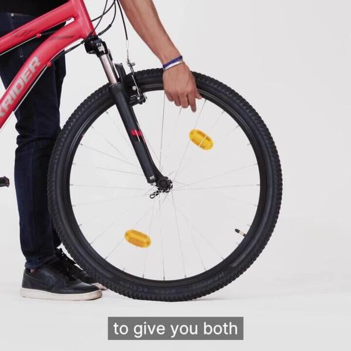 Mountain Bike Rockrider ST100 Grey - Aluminium Frame, 21 Speed, 80mm Suspension - Video 2