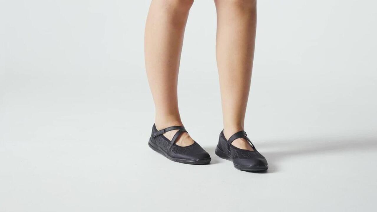 WOMEN'S PW 160 BR'EASY URBAN WALKING PUMPS - BLACK - Video 2