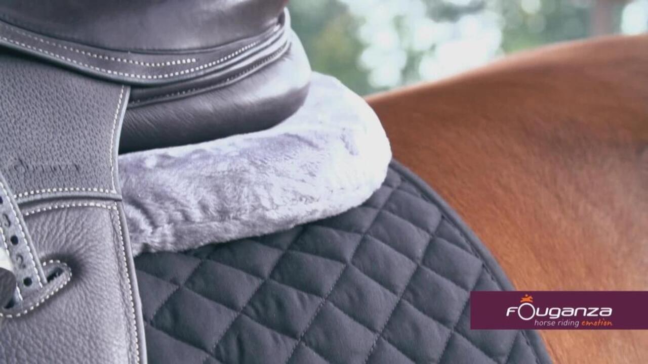 Schooling Horse Riding Saddle Cloth for Pony and Horse - Brown - Video 2