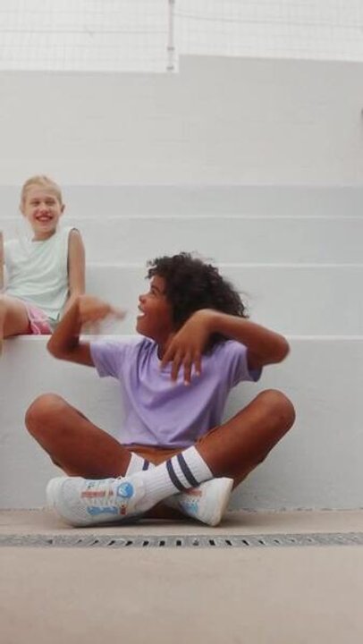 Kids' shoes easy on/off lightweight, Playful Easy light blue - Video 2