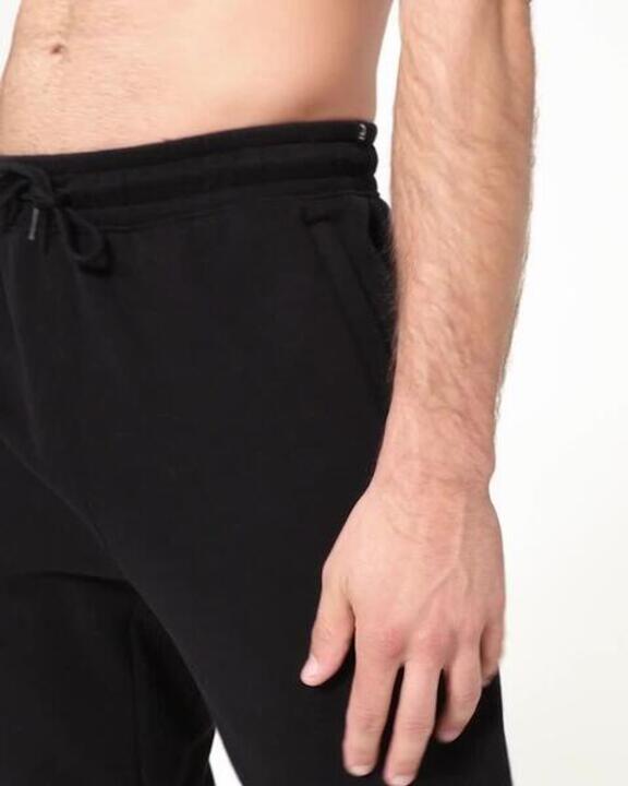 Men Warm Jogging Bottoms - Ultra Black - Video 2
