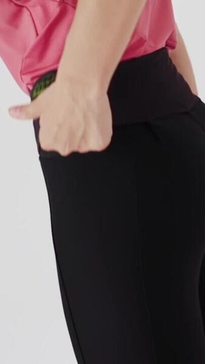 Women Tennis Leggings - Cropped Dry 900 Black - Video 2
