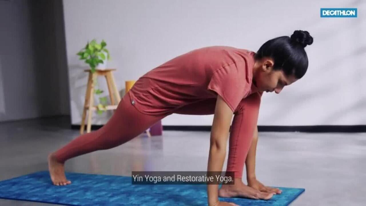 Women Yoga Leggings Reversible  - Print Blue - Video 2