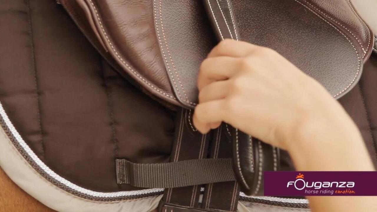 Romeo Horse Riding Leather Strap For Horse/Pony - Brown - Video 2