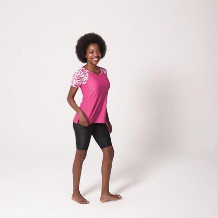 Women's Swimsuit Una Tankini Ondu Comfortable & Stretchable Pink - Video 2