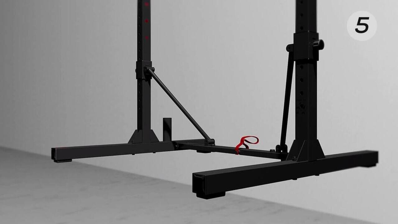 Weight Training Fold-Down Rack for for Squats and Pull-Ups, Supports upto 130kg - Video 2