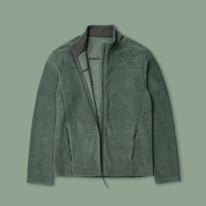 Men’s Mountain Hiking Fleece MH100 Full Zip - Green - Video 2