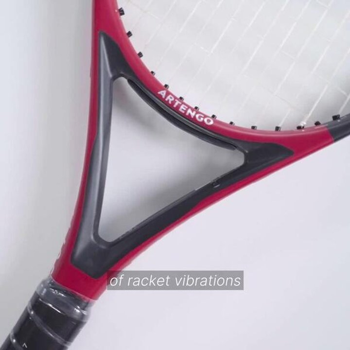 Adult Tennis Racket Softfeel 107 - Black/Red - Video 2