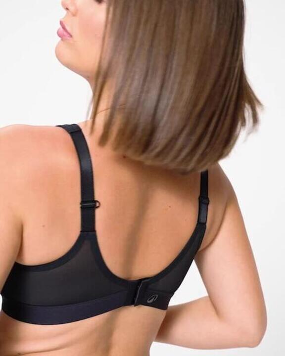 Women's High Support Convertible Strap Sports Bra - Smoked Black - Video 2