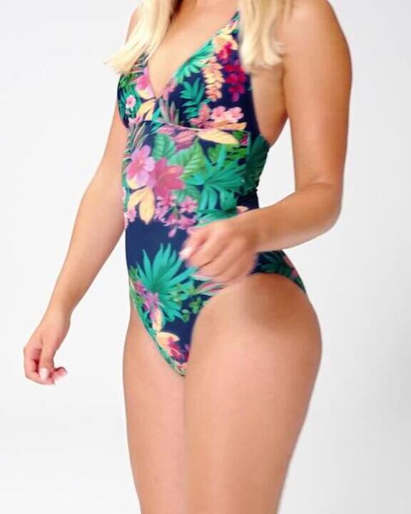Women’s one-piece swimsuit - Clea borabora blue - Video 2
