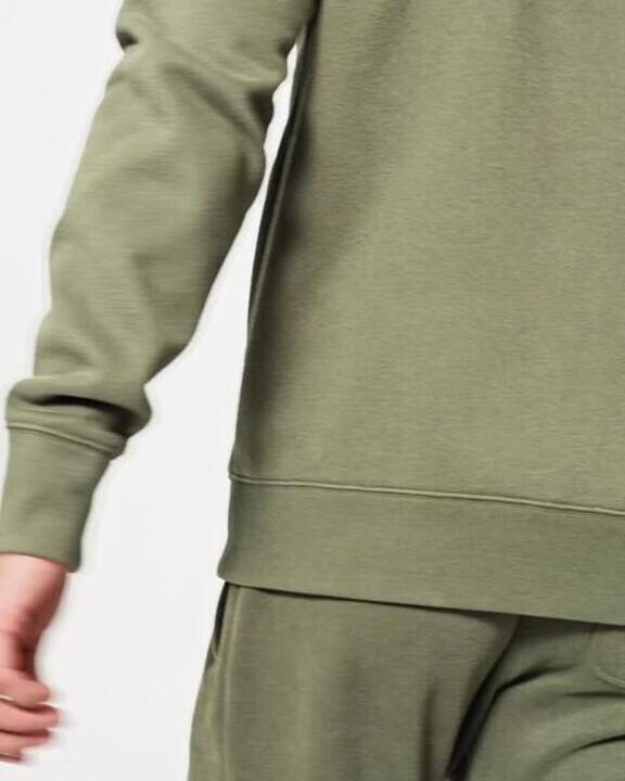 Men's Fleece Zip-Up Fitness Hoodie - Khaki Green - Video 2