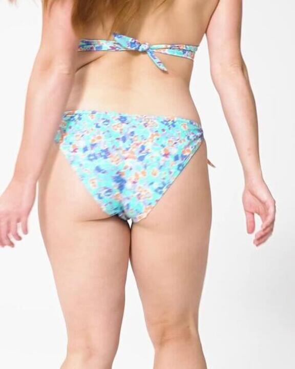 Women’s surfing floral push-up bikini top - Elena prairie multicoloured - Video 2
