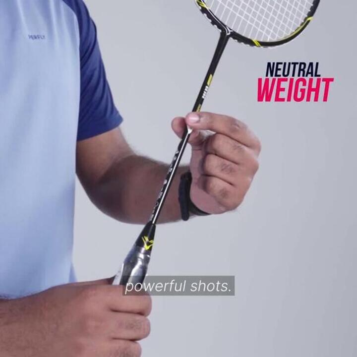 Adult Badminton Racket BR 500 Black Yellow - Video 2