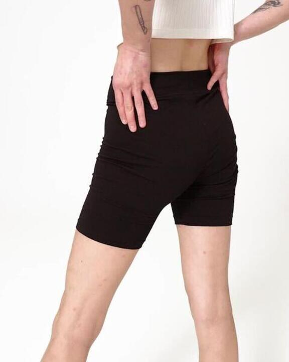 Women's Cotton Gym Short Cyclist fit 500 - Black - Video 2