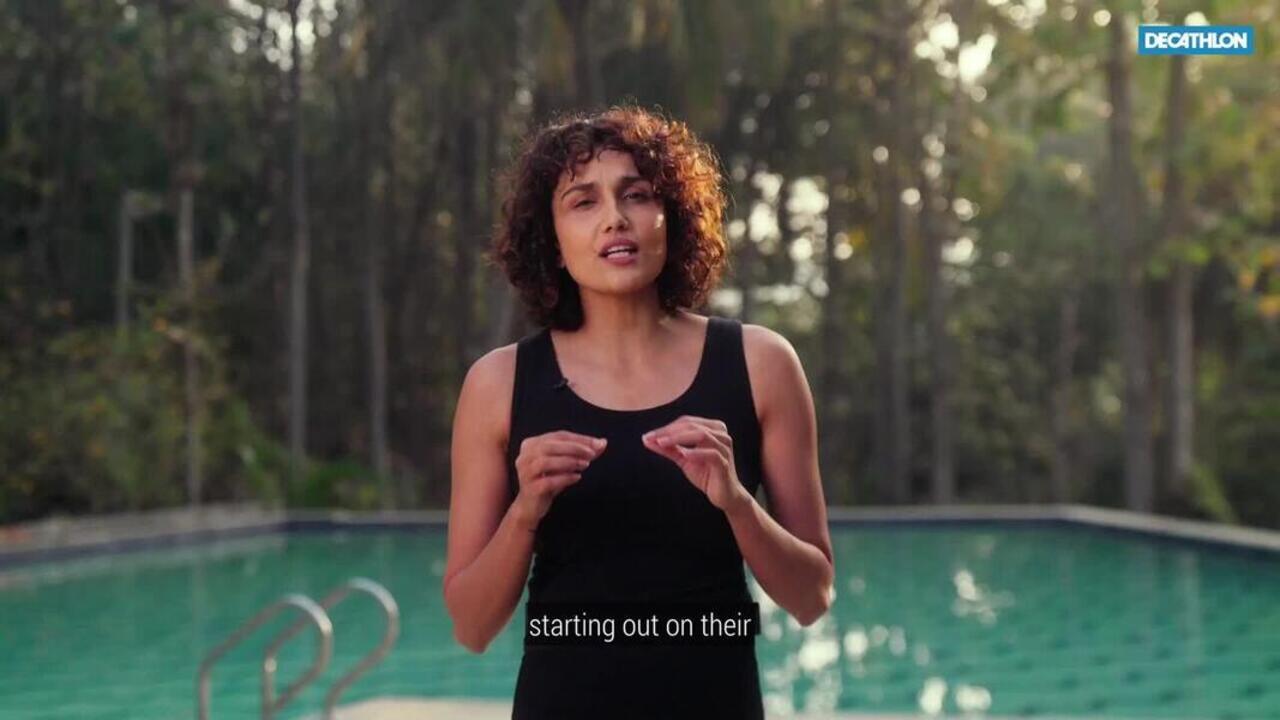 Swimming Cap Mesh Size S and L Blue - Video 2