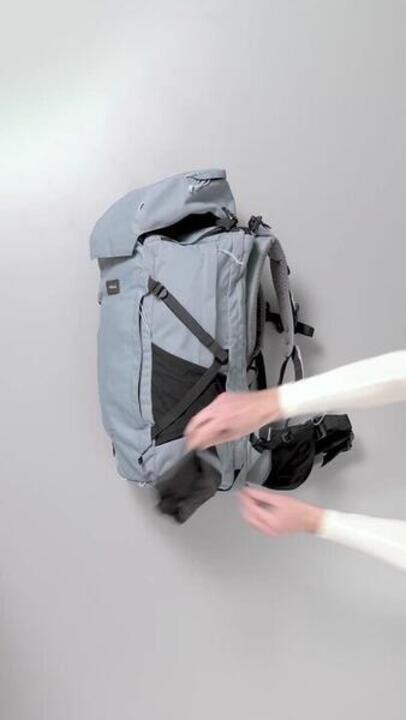 Women Travel Backpack 50+6L 900 Grey - Video 2
