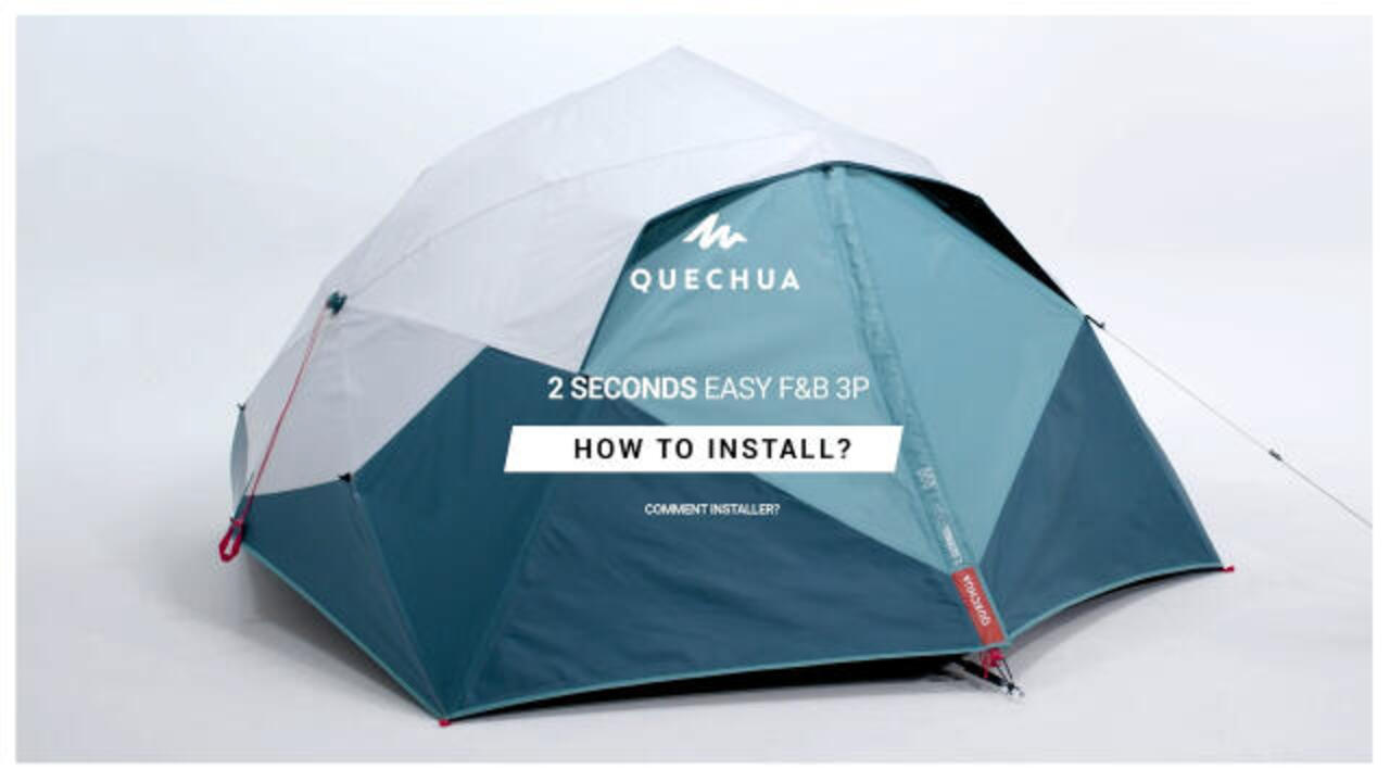 Camping tent 2 Seconds Easy - 3-P - Fresh&Black