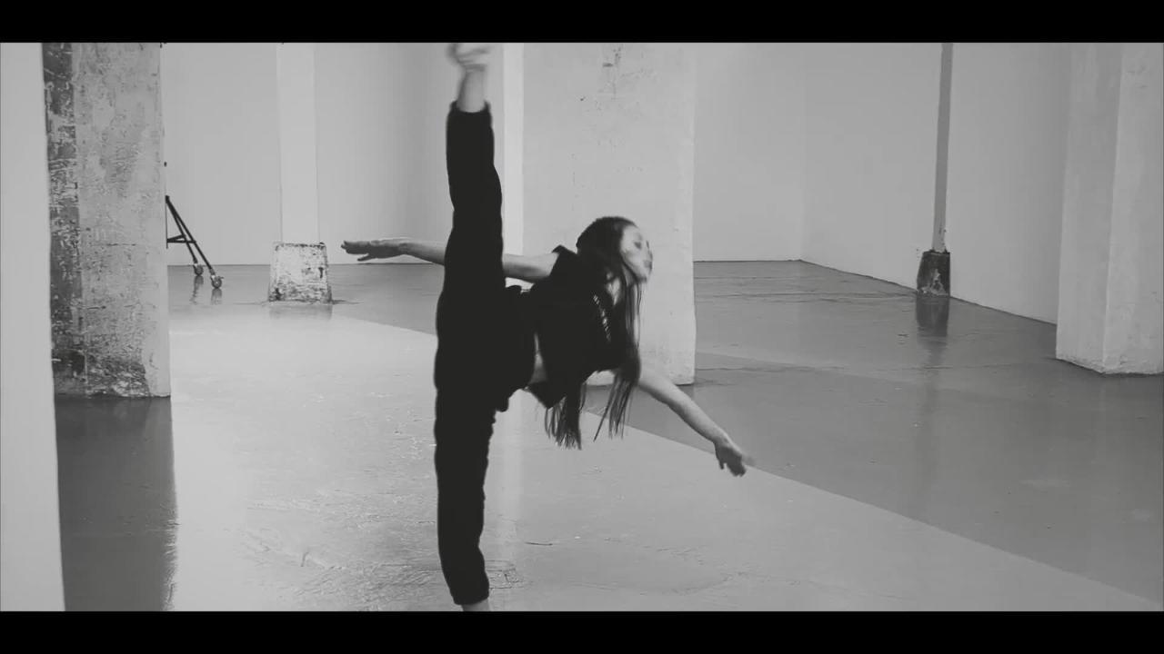 Girls' Seamless Modern Dance Leggings - Black