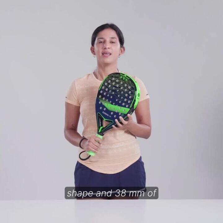 Adult Padel Racket PR 530 - Blue/Green - Video 2