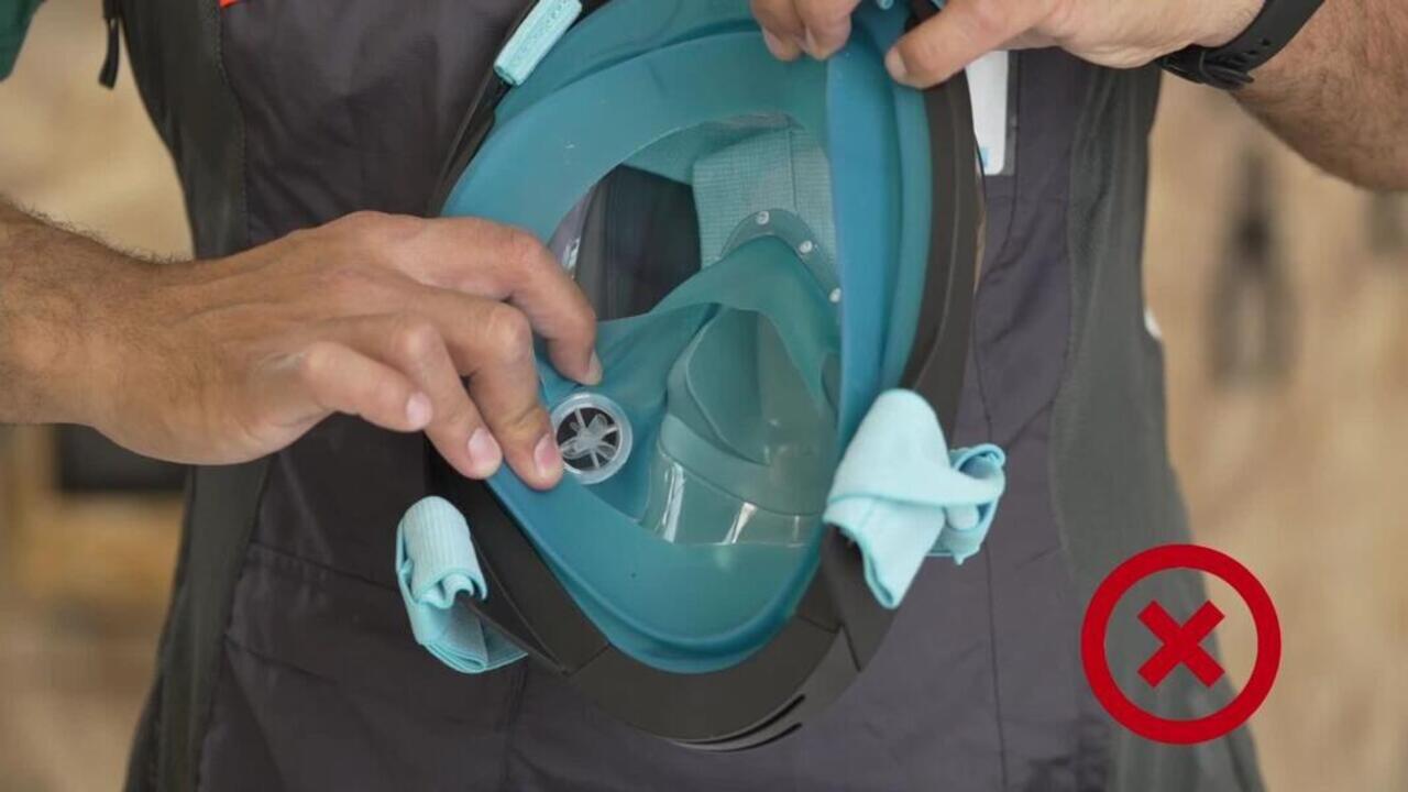 Underwater snorkelling mask Easybreath 900 - Blue 24 - Video 2