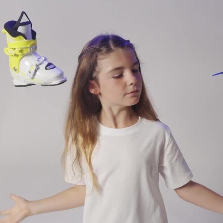 KIDS’ SKI BOOTS PUMZI 500 YELLOW - Video 2