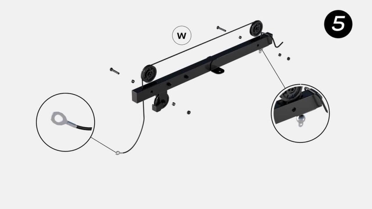 High & Low Cable Kit - Spare Part for Weight Training Rack 900 - Video 2
