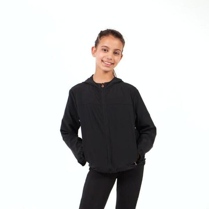 Girl's Multisport Lightweight Breathable Jacket 500 - Smoked Black - Video 2