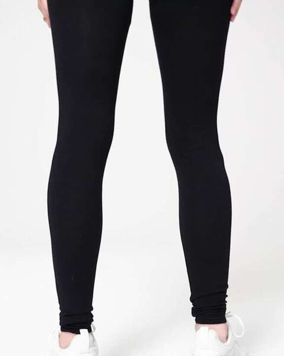 Cotton Slim-Fit Women Gym leggings 100 - Ultra Black - Video 2