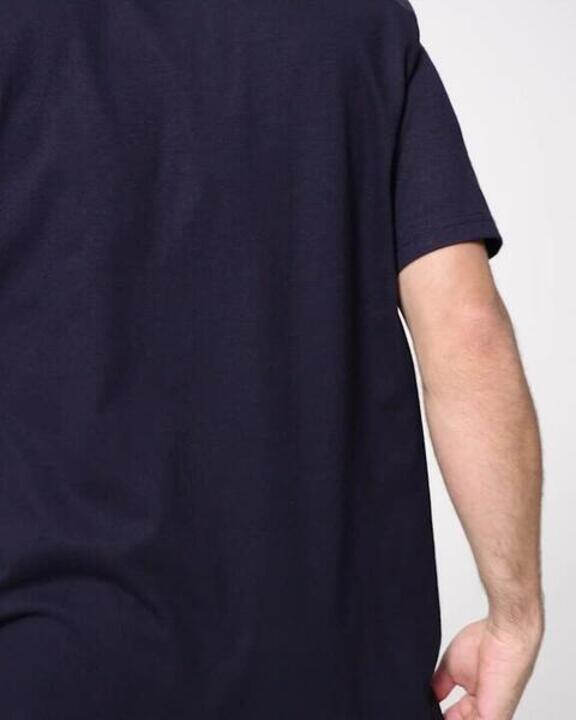 Men's Regular Cotton Fitness T-Shirt - Blue/Black - Video 2