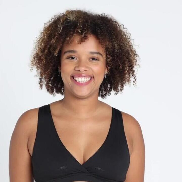 Women Swimsuit Top All Sizes 6.5 Black - Video 2