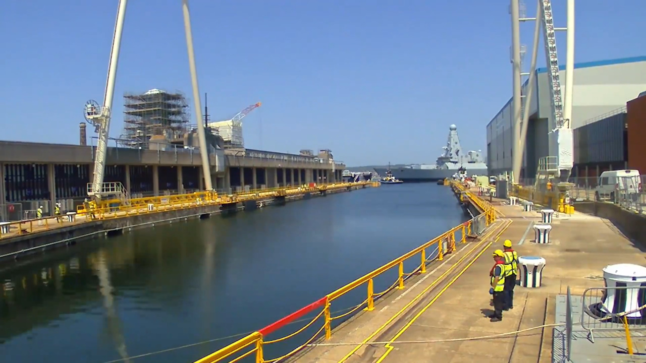 CM209920 - Dock 14 floodup and HMS Daring entry-2