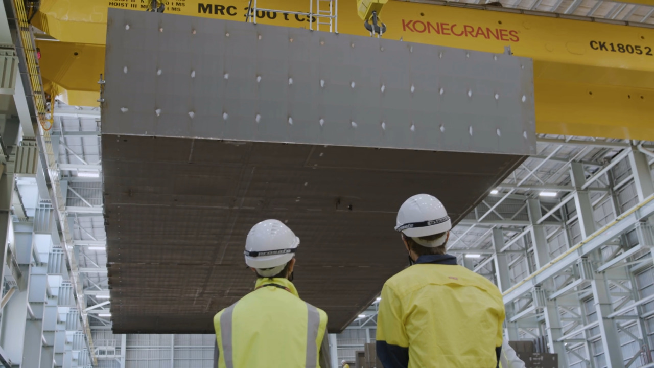 Second vertical construction - Hunter Class Frigate Program