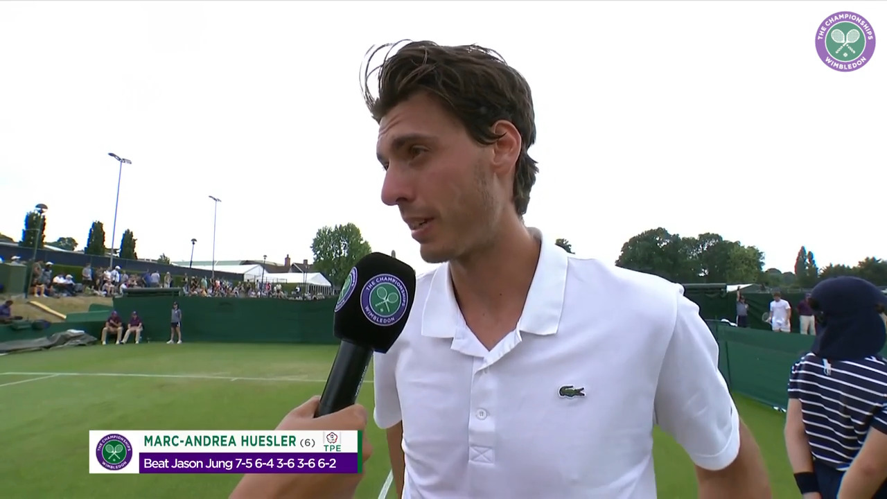 Video - Marc-Andrea Huesler Post-match Interview - The Championships, Wimbledon