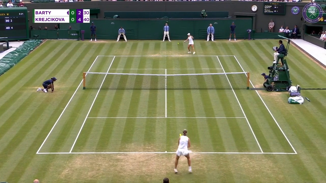 Video - Ashleigh Barty Vs Barbora Krejcikova Fourth Round Highlights 