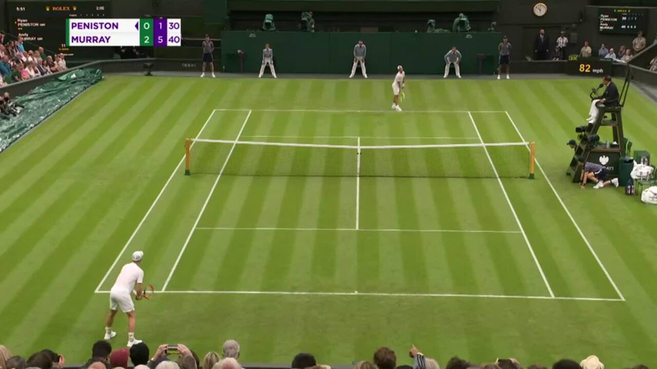 Video - Andy Murray beats Ryan Peniston 6-3, 6-0, 6-1 - The Championships, Wimbledon