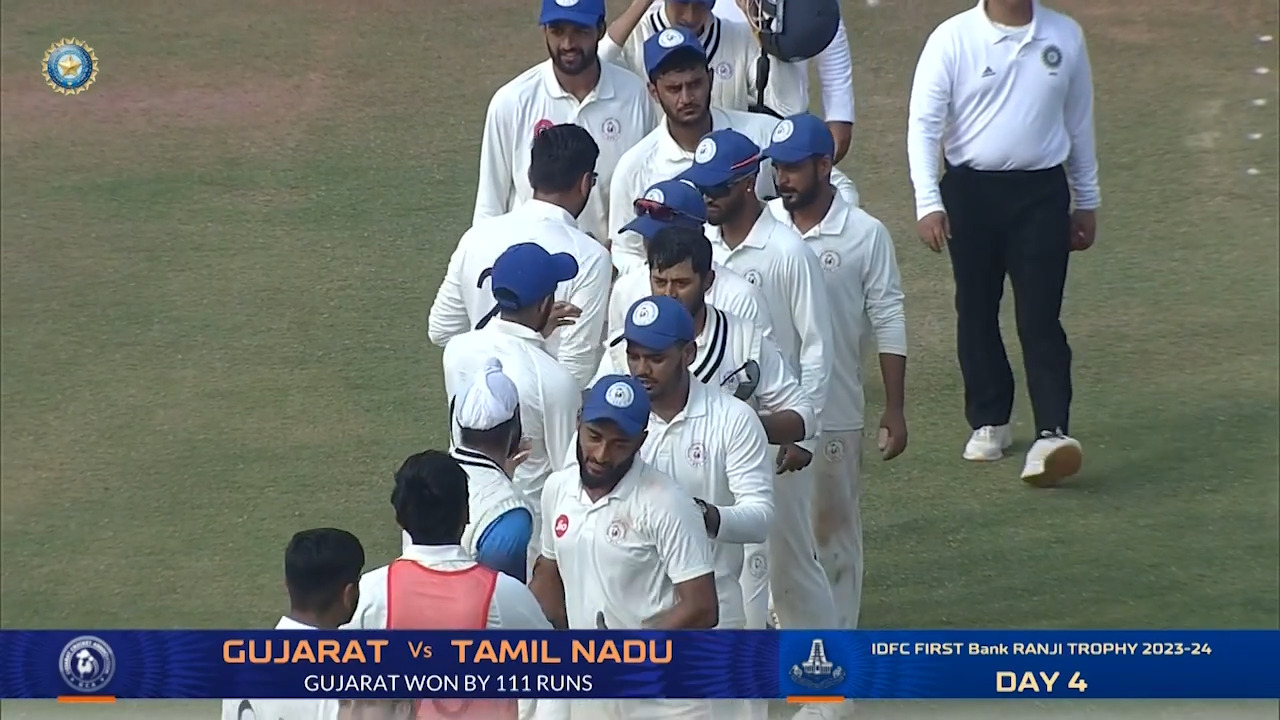 Ranji Trophy 2023/24, Gujarat Vs Tamil Nadu Day 4: Match Highlights