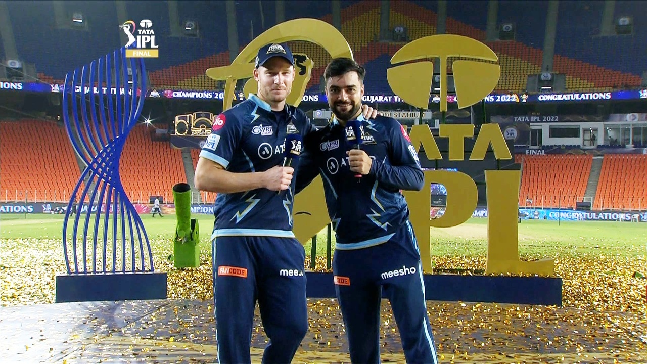 Capping off Gujarat Titans IPL 2022 win with Rashid Khan and David Miller