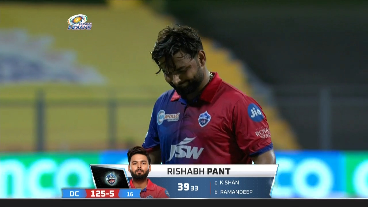 M69: MI vs DC – Rishabh Pant Wicket