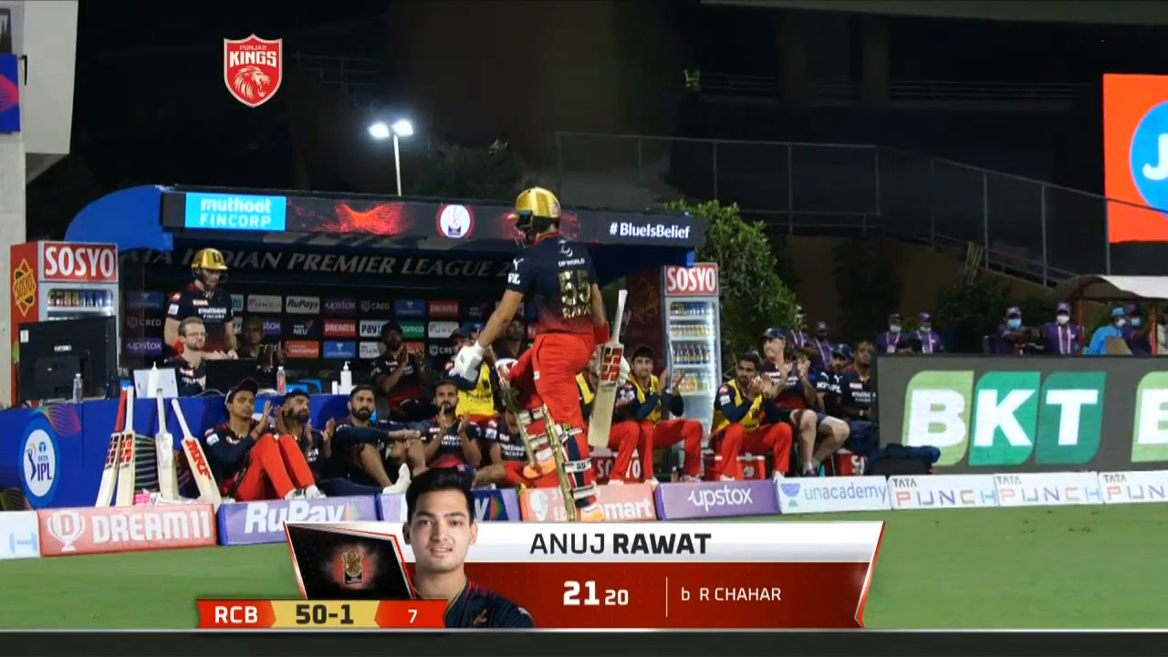 M03: PBKS vs RCB – Anuj Rawat Wicket