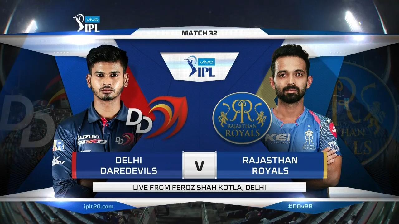 RR vs DD Match 6 Full Scorecard, IPL 2018: Rajasthan beat Delhi by 10 runs ( D/L)