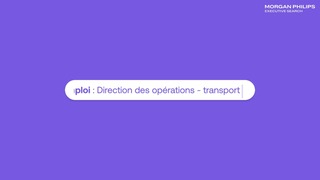 Direction des opérations - transport