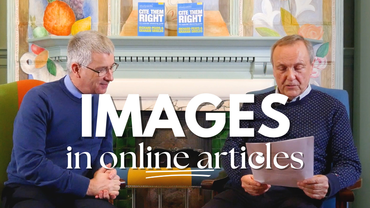 How can students cite images located within an online article?